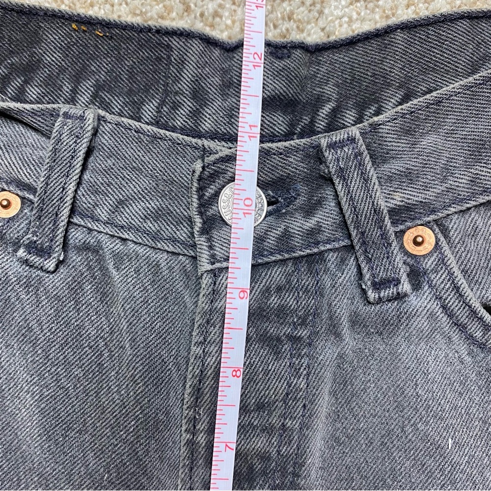 Vintage Levi’s 501 Cut-Off Denim High Waisted Shorts Black Gray - Picture 8 of 9